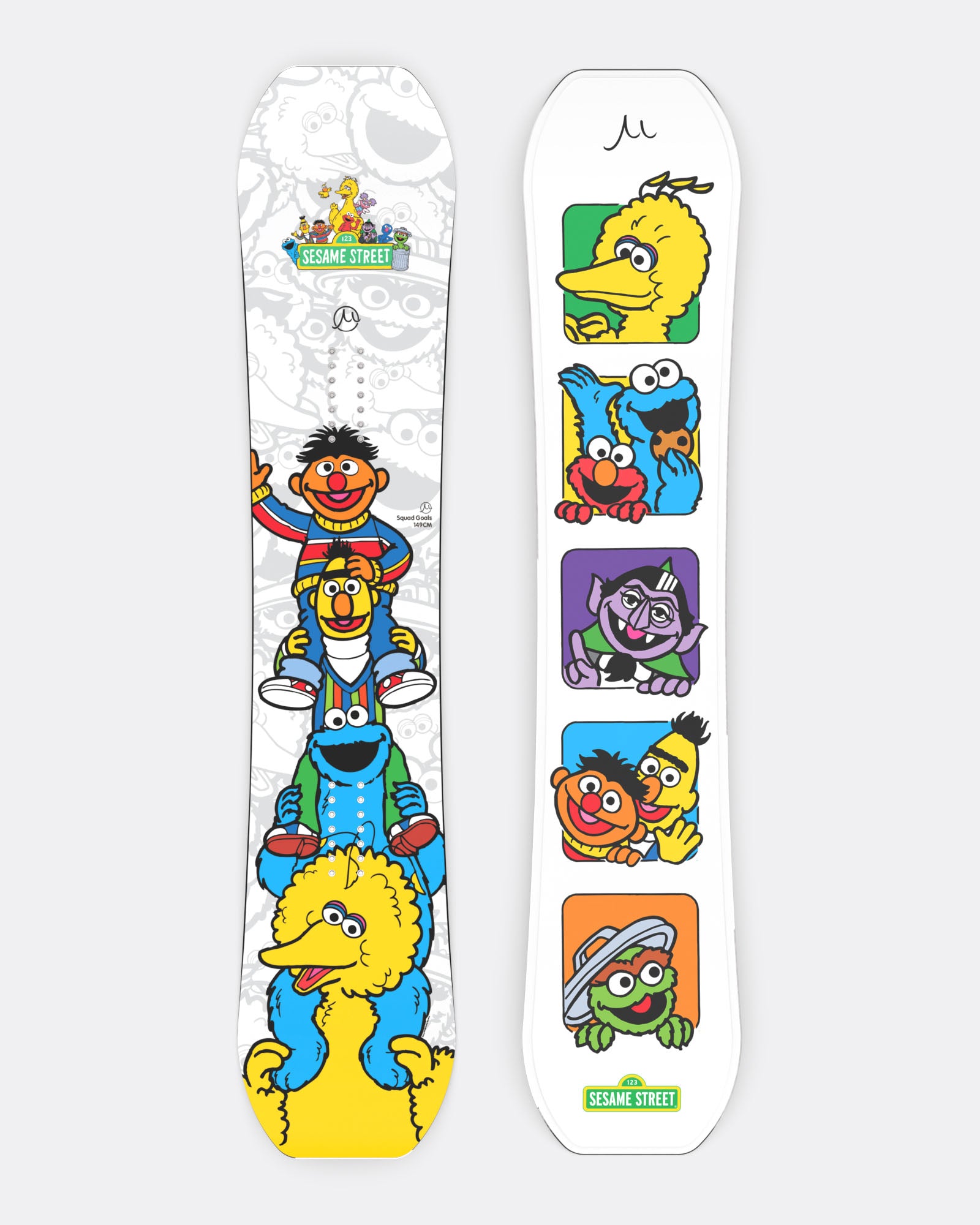 burton custom snowboard seseme street GILSON Sesame Retro BFFs All Mountain Hybrid Camber (150cm) and it wanted every edge set to be committed GILSON Sesame Street Squad Goals
