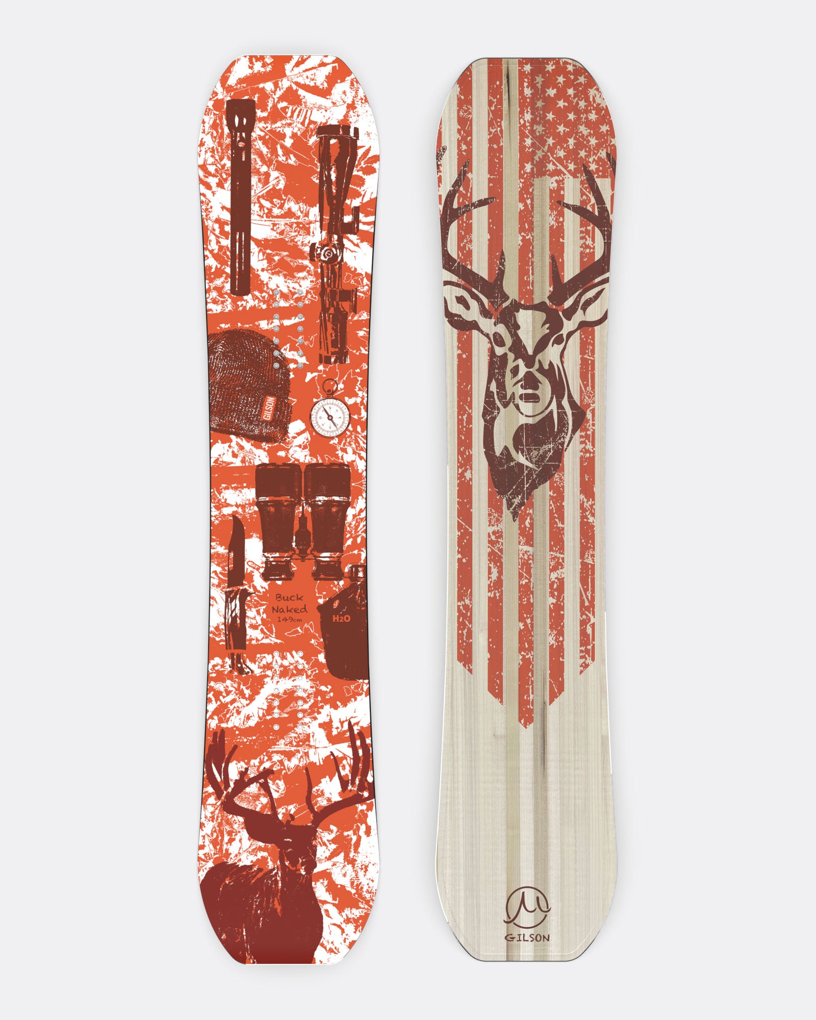 The Buck Naked Hybrid Camber Freestyle Snowboard 159 Wide (165W equivalent) / Flat Base