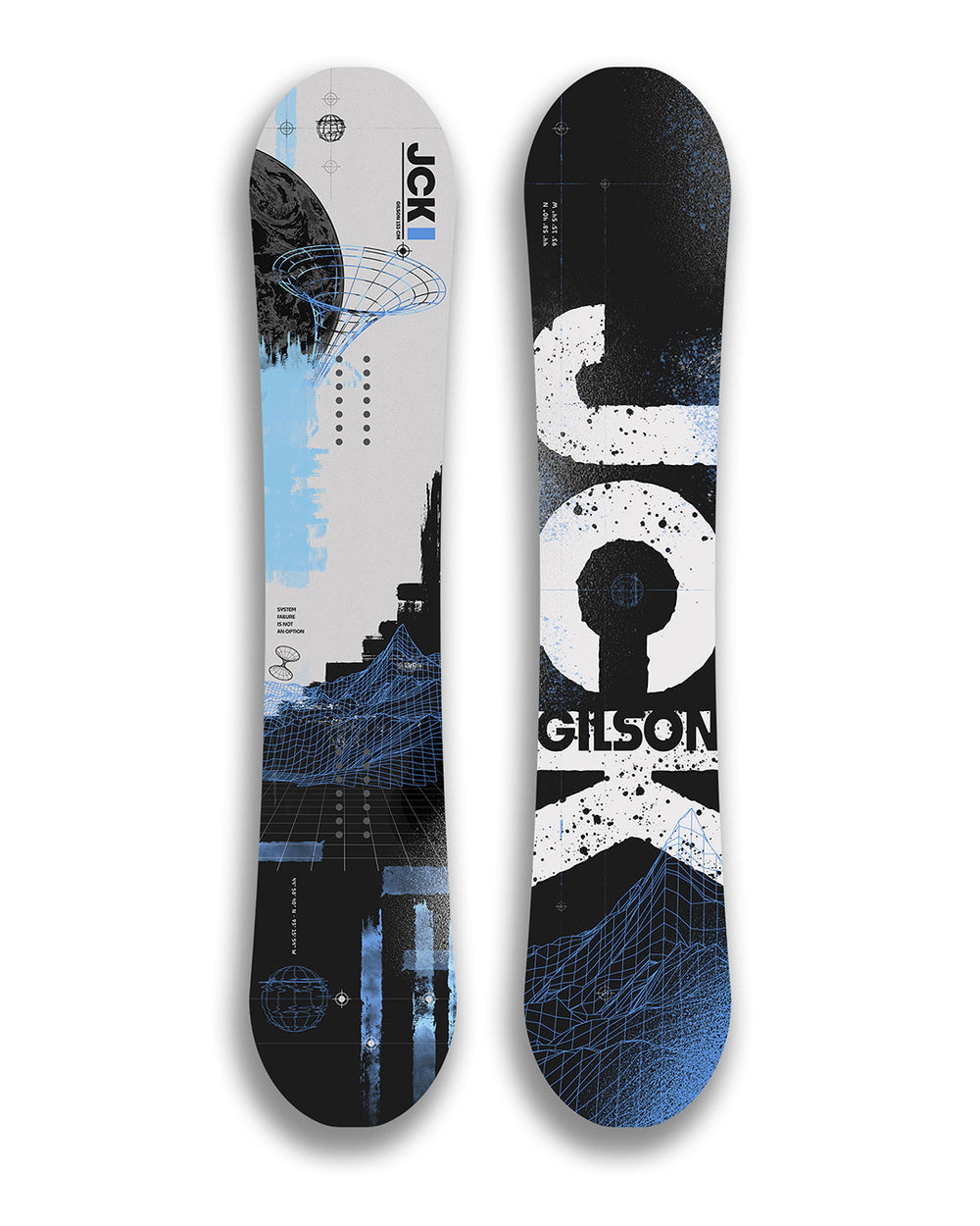 THE JCK snowboard, top sheet and base