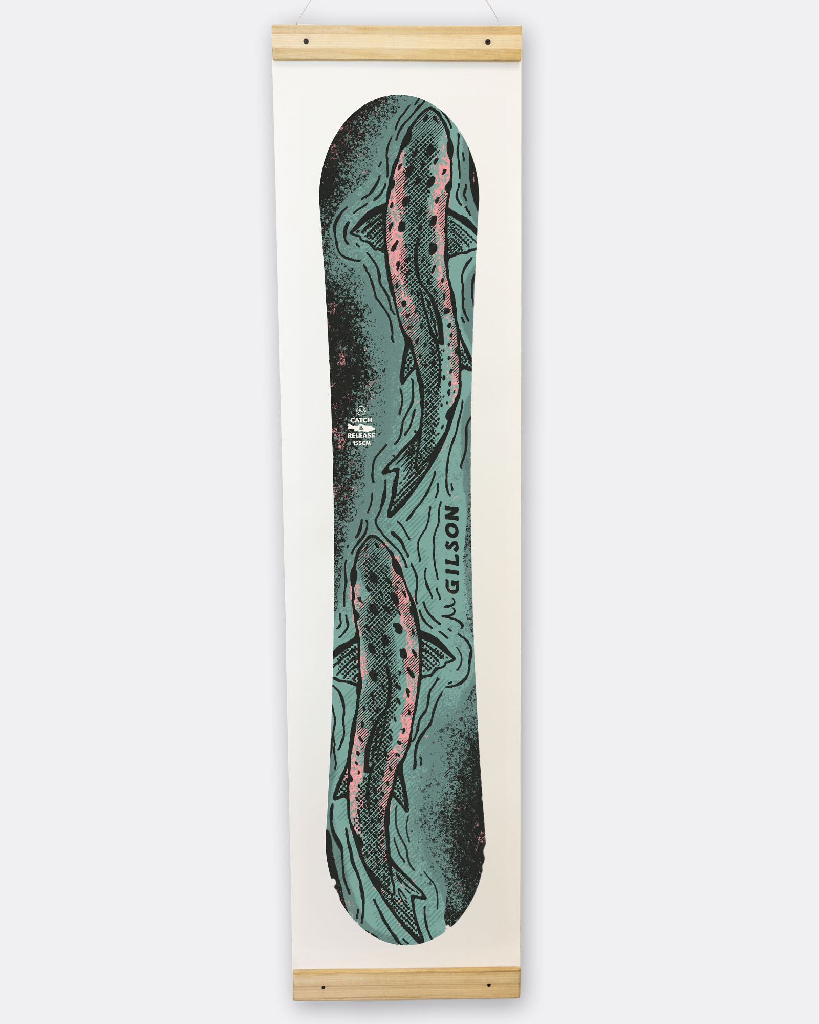 Snowboard Art Print Catch and Release graphics
