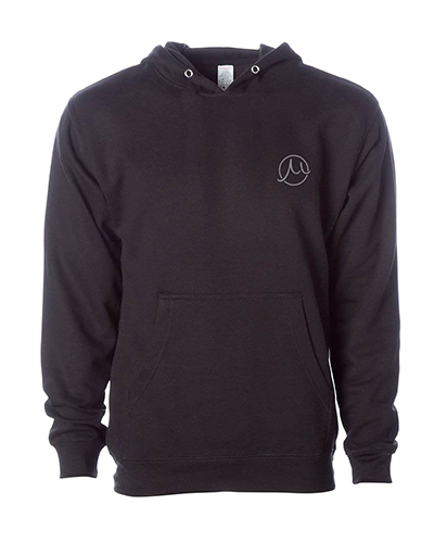 Circle mu badge hoodie black small