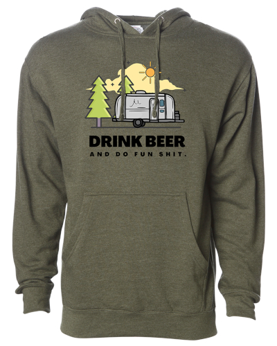 Drink Beer Hoodie Army graphics