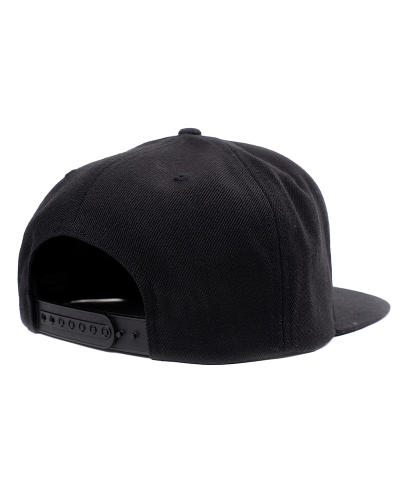 flat brim hat black