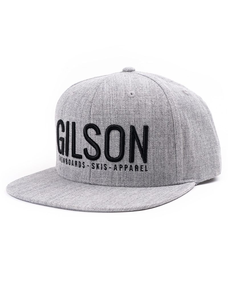 Gilson Flat Brim 
Snapback Gray graphics