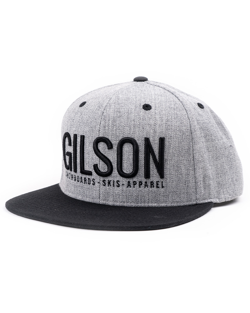 Gilson Flat Brim 
Snapback Gray Black graphics
