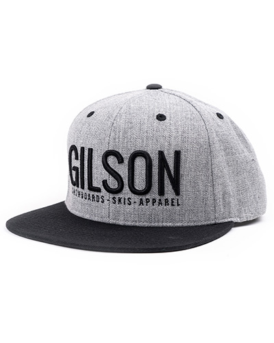 Gilson Flat Brim 
Snapback Gray Black