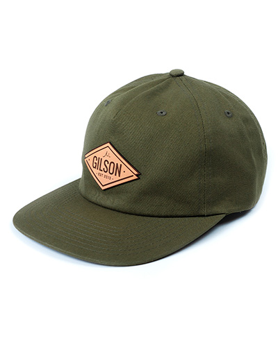 Gilson Leather 
Pinch Hat Green