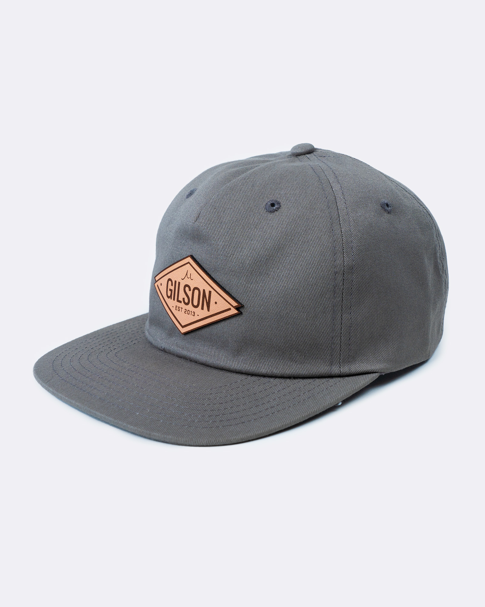 Gilson Leather 
Pinch Hat Gray graphics thumbnail