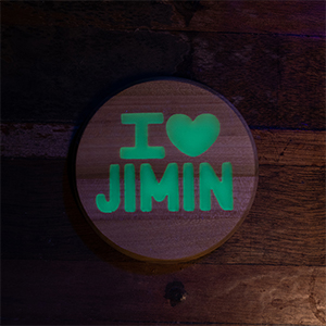 Glow Coasters 
K-pop Jimin  graphics
