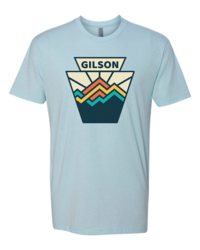 Keystoked ice blue tee small
