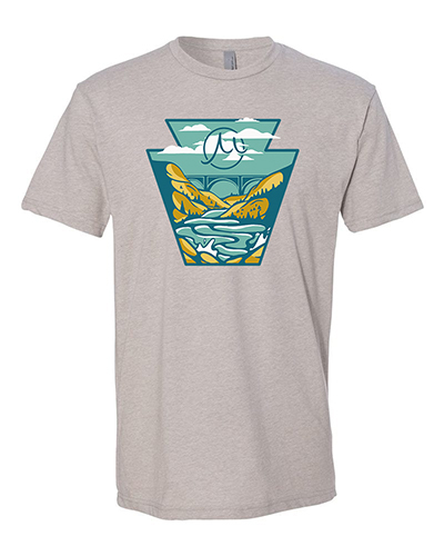 Keystone river silk tee small