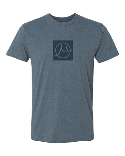 Square logo indigo tee small