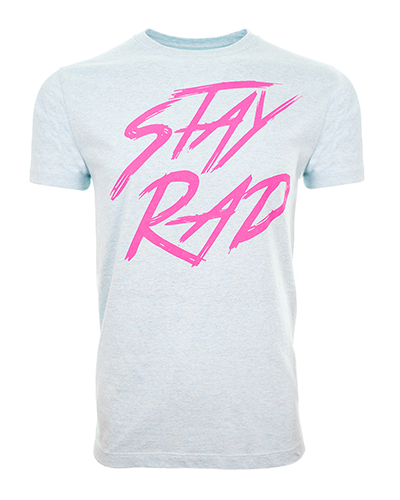 Stay rad tee front small