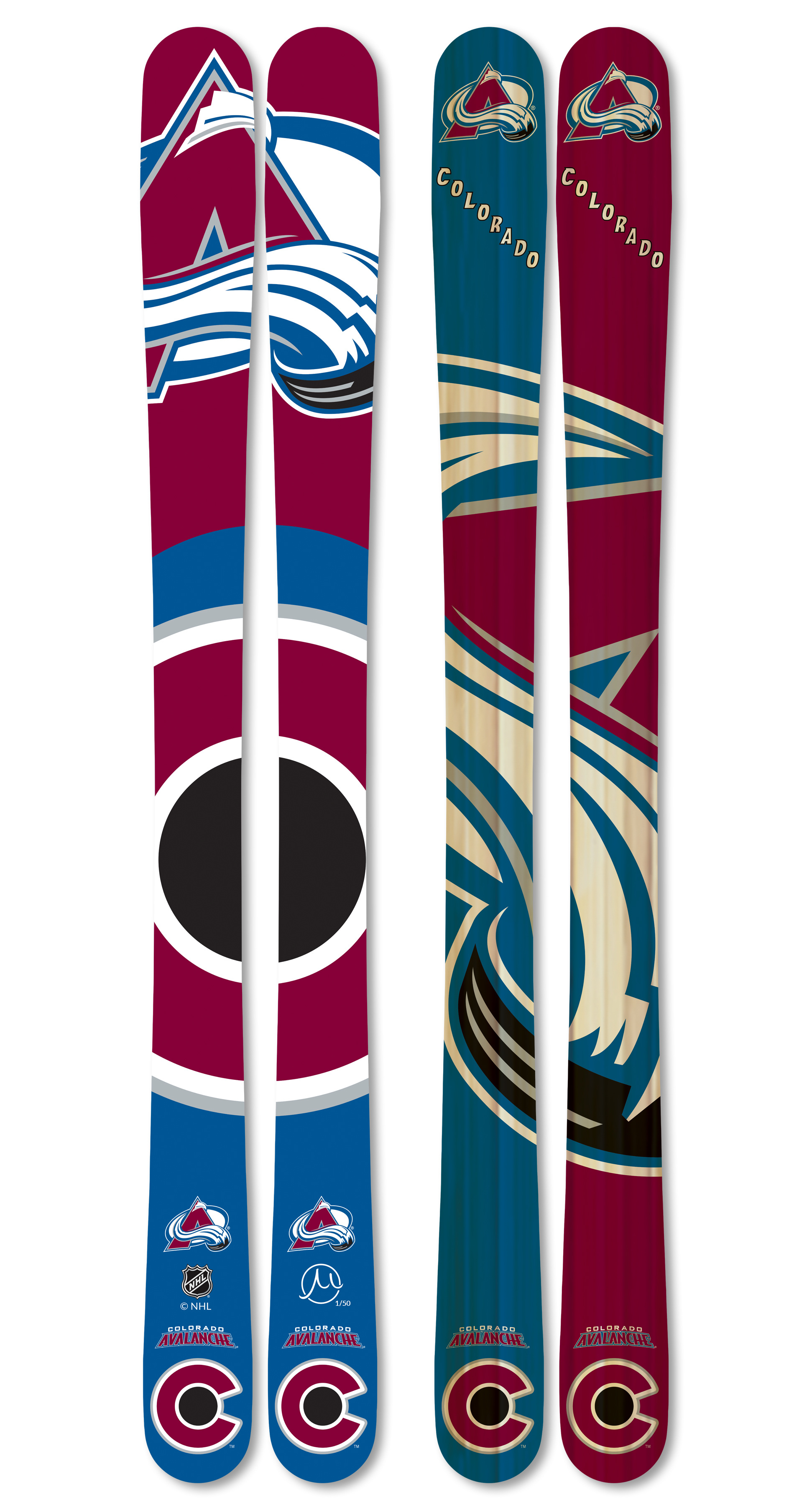 Nhl colorado avalanche collectors skis large