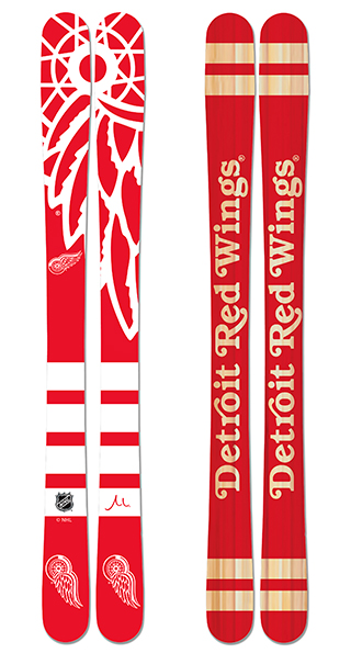 Nhl detroit red wings skis small