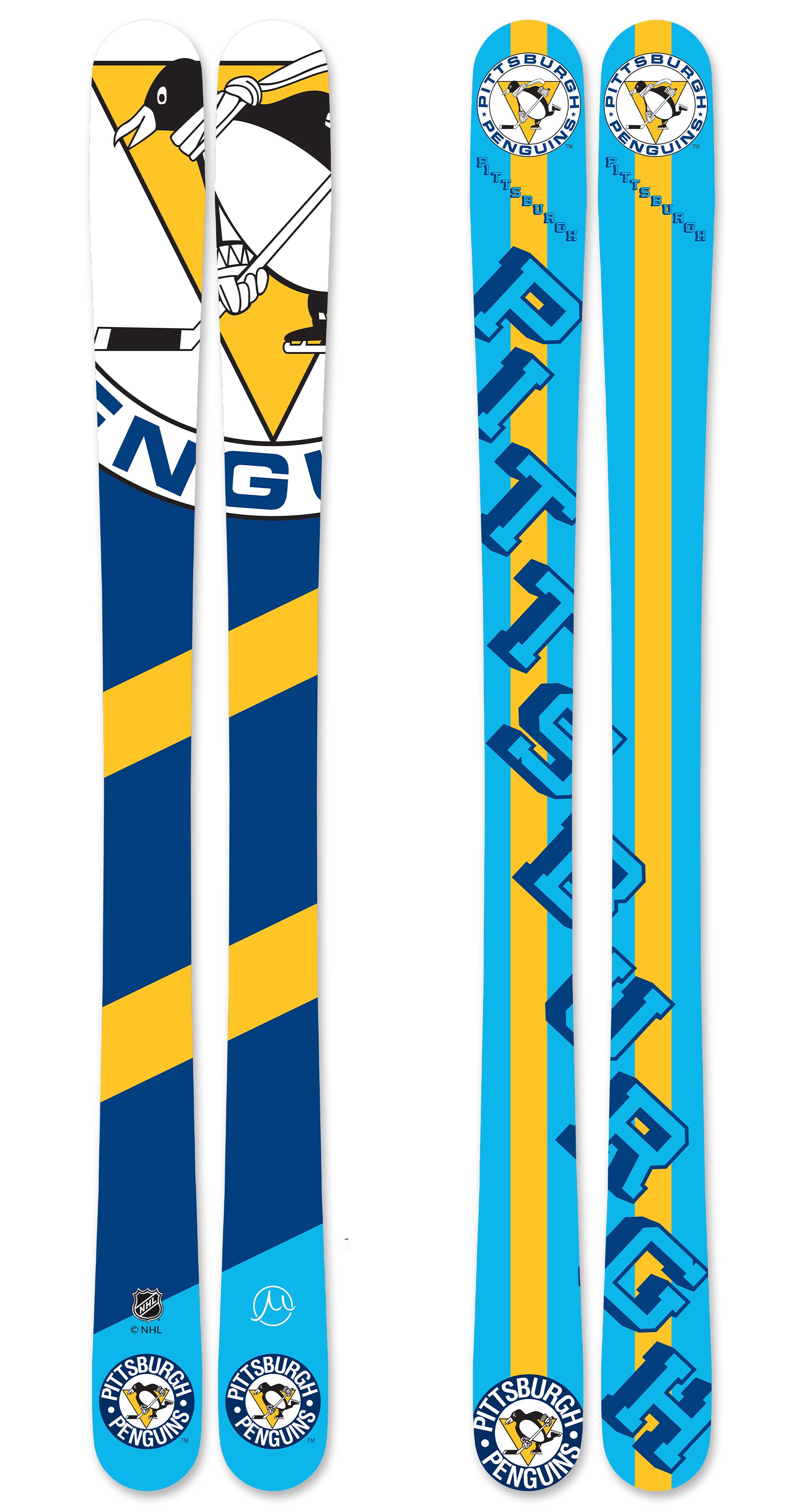 2022 nhl pittsburgh penguins skis large