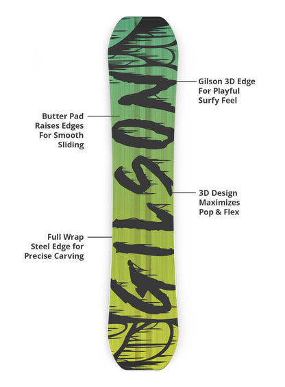 burton clash zero camber snowboard GILSON Undead Freestyle Hybrid Camber Snowboard