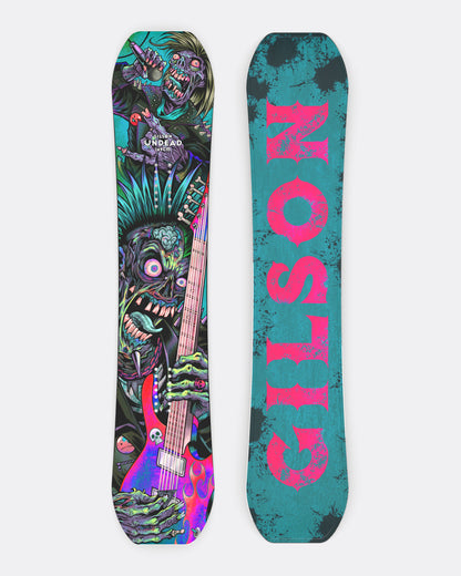 burton female snowboard teal skull GILSON Undead Freestyle Hybrid Camber Snowboard