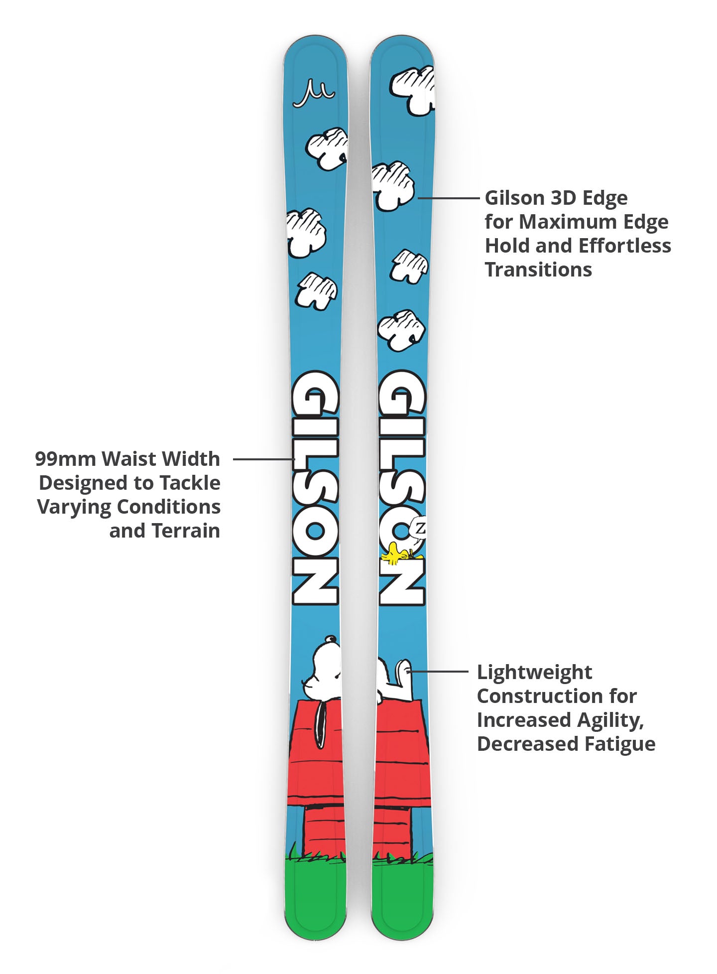 Peanuts x GILSON Snoopy Skis | 1-of-75 Collector's Series