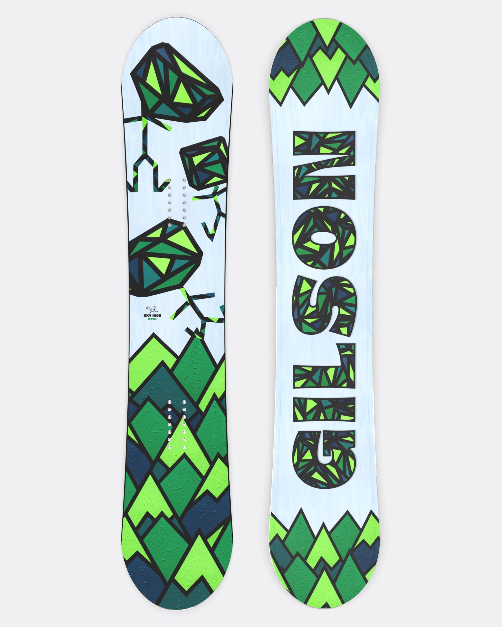 Sky High (Green) Hybrid Camber All Mountain Snowboard | GILSON