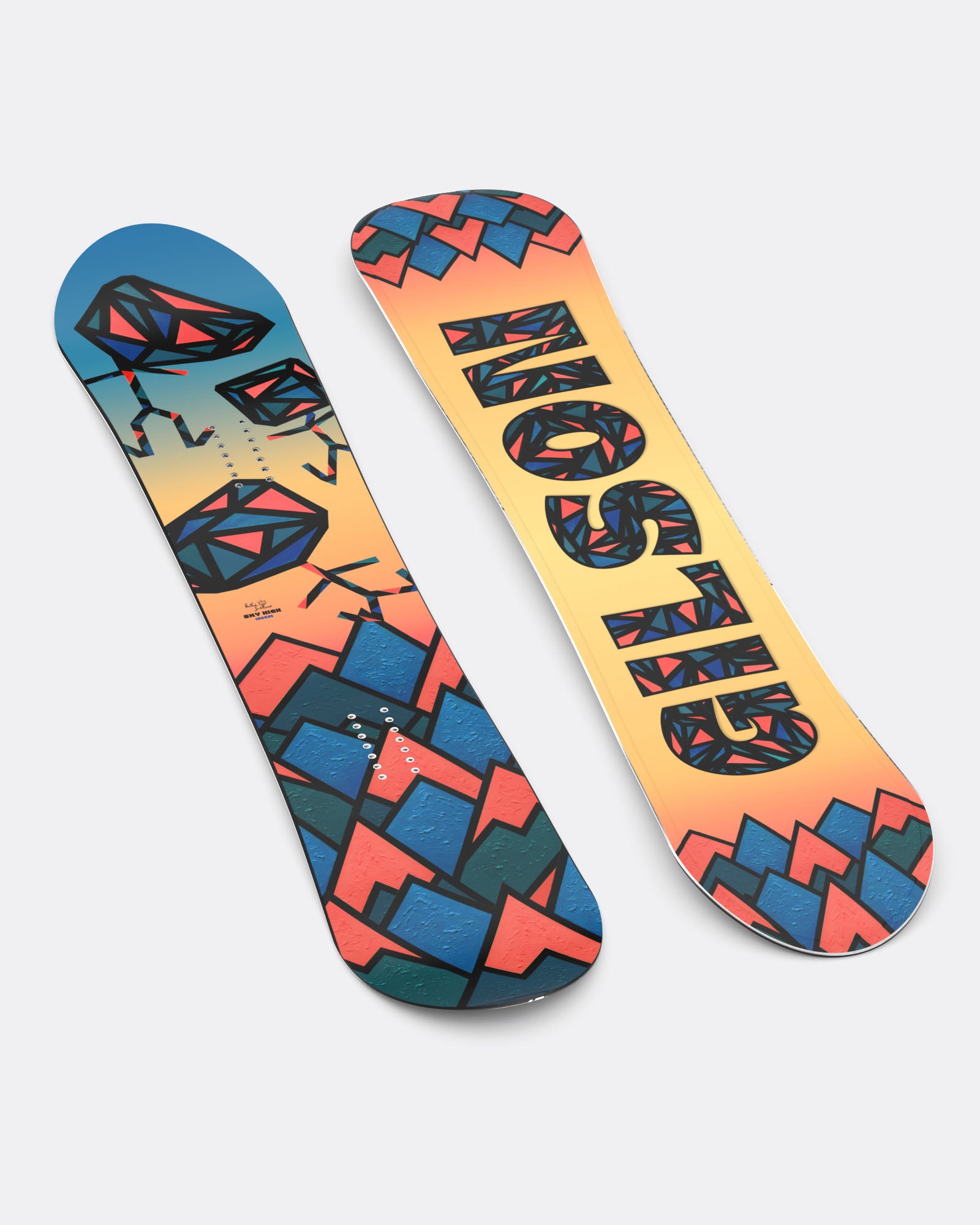 Sky High (Sunburst) Hybrid Camber All Mountain Snowboard | GILSON