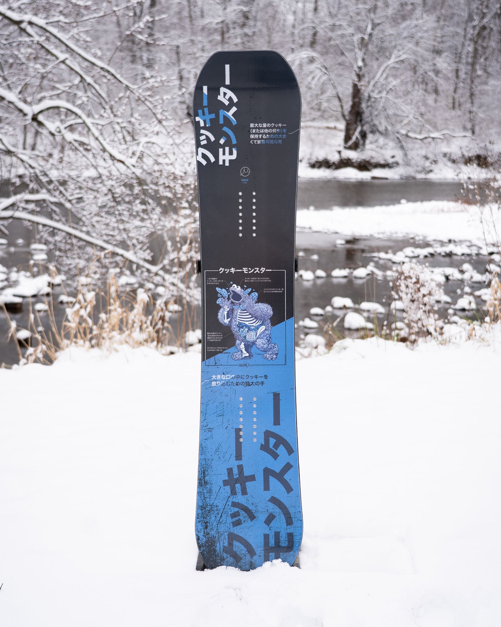 2025 Sesame Street Cookie Monster Anatomy Snowboard | GILSON Snow 2025 Sesame Street Cookie Monster Anatomy Snowboard | GILSON Snow